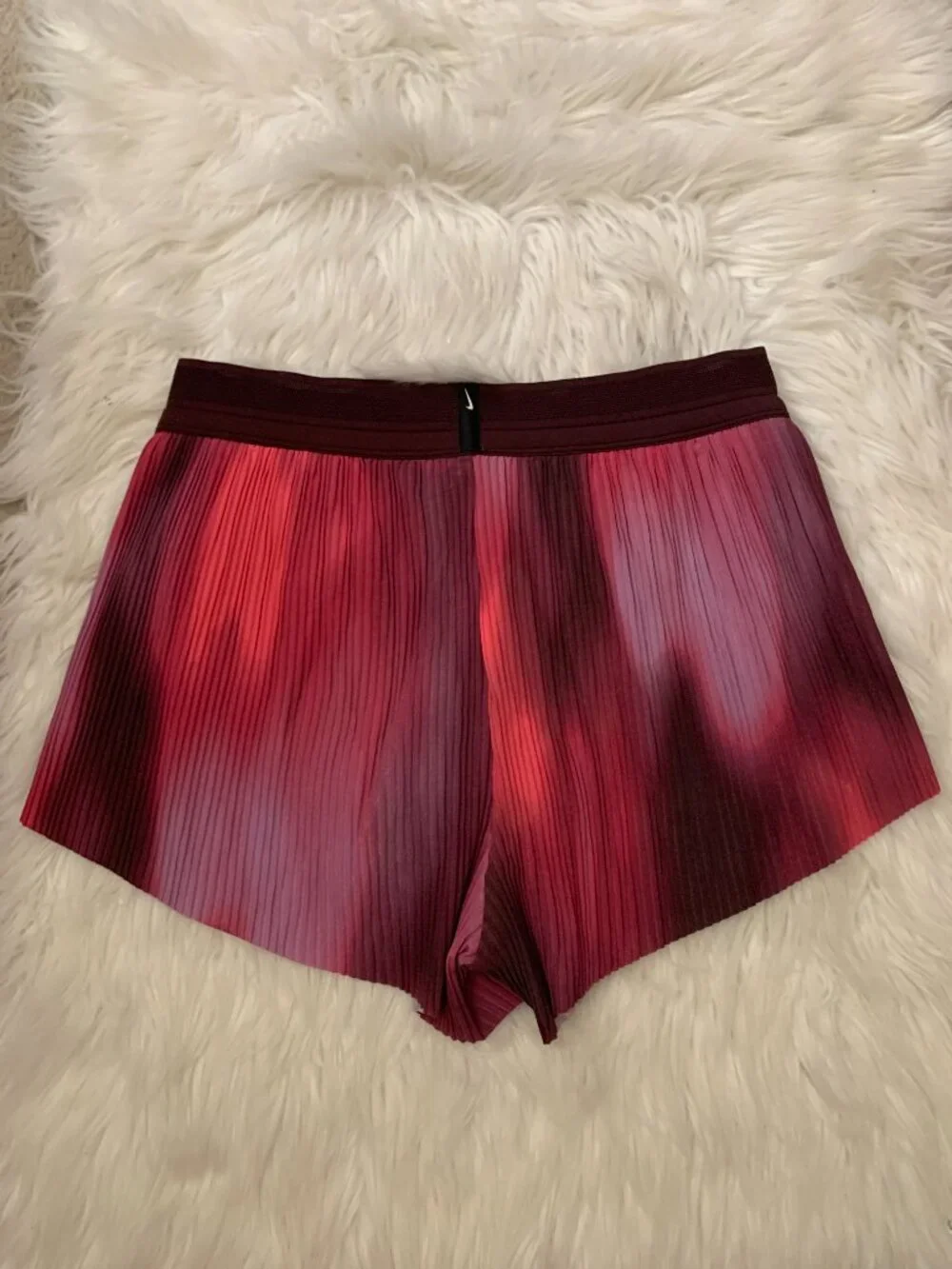 NIKE AEROSWIFT ADV Mid-Rise Brief-Lined Running Shorts in Burgundy Crush Sz MED